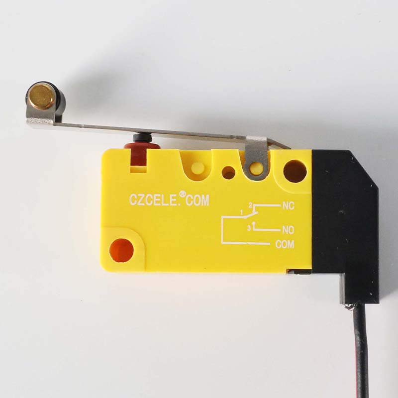 MSW3-05常閉 紅黑下出線（長滾輪擺桿）